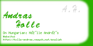 andras holle business card